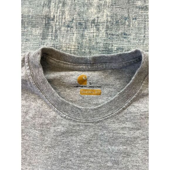 Carhartt Gray Original Fit Short Sleeve Tee Men's Large - Picture 4 of 6
